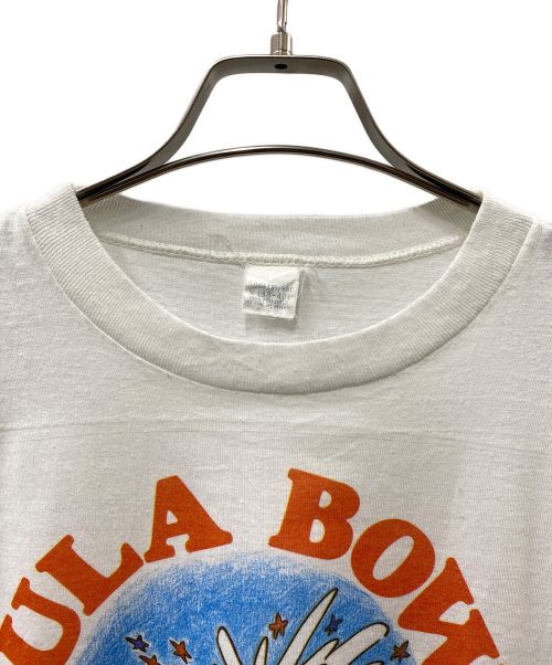 HULA BOWL（フラボウル）HULA BOWL (フラボウル) Sport ware (スポーツウェア) 80'sプリントTシャツ ホワイト サイズ:M 〔38-40〕の古着・服飾アイテム