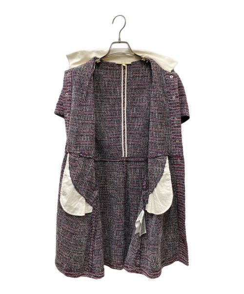 maje（マージュ）maje (マージュ) ツイードミニワンピース レッド サイズ:１の古着・服飾アイテム