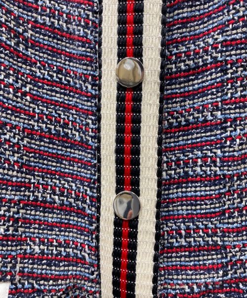 maje（マージュ）maje (マージュ) ツイードミニワンピース レッド サイズ:１の古着・服飾アイテム