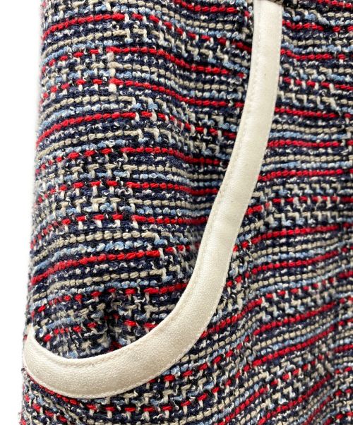 maje（マージュ）maje (マージュ) ツイードミニワンピース レッド サイズ:１の古着・服飾アイテム