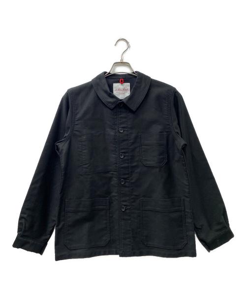 Le Sans Pareil（ル サン パレイユ）Le Sans Pareil (ル サン パレイユ) Cotton Moleskin Traditional Coveralls ブラック サイズ:36の古着・服飾アイテム