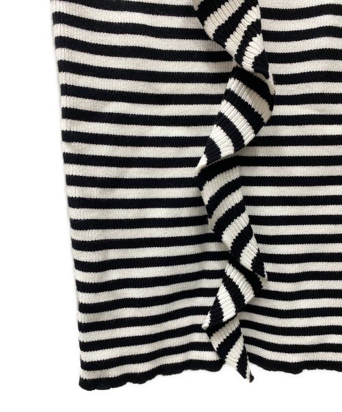 MaxMara（マックスマーラ）MaxMara (マックスマーラ) Viscose yarn skirt ホワイト×ブラック サイズ:Mの古着・服飾アイテム