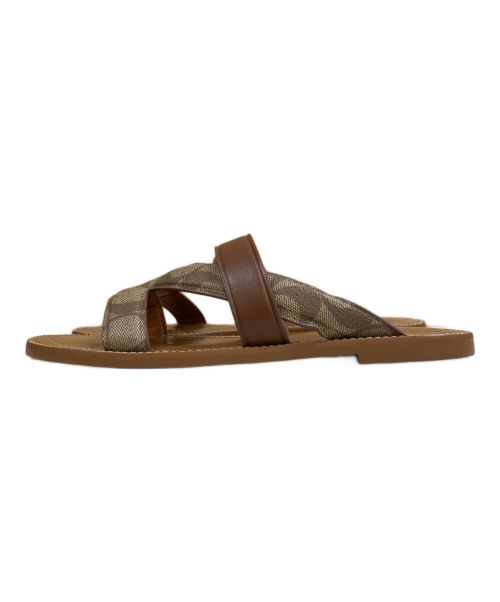 COACH（コーチ）COACH (コーチ) シグネチャーサンダル ブラウン サイズ:SIZE 6の古着・服飾アイテム