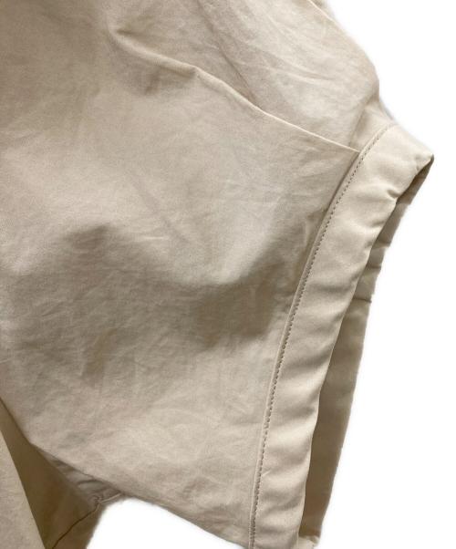 BALLSEY（ボールジィ）BALLSEY (ボールジィ) プロセスドコットン ネックフリルブラウス ベージュ サイズ:36の古着・服飾アイテム