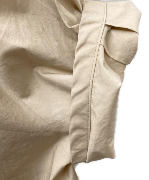 BALLSEY（ボールジィ）BALLSEY (ボールジィ) プロセスドコットン ネックフリルブラウス ベージュ サイズ:36の古着・服飾アイテム