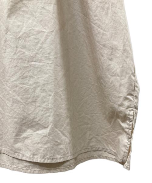 BALLSEY（ボールジィ）BALLSEY (ボールジィ) プロセスドコットン ネックフリルブラウス ベージュ サイズ:36の古着・服飾アイテム