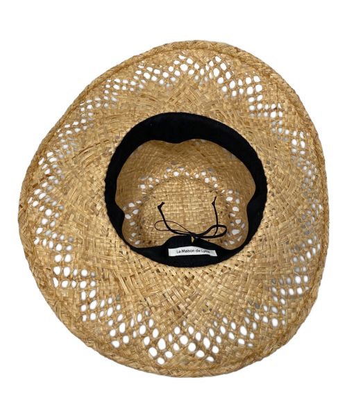 La Maison de Lyllis（ラメゾンドリリス）La Maison de Lyllis (ラメゾンドリリス) クロシェラフィアハット ベージュ サイズ:57ｃｍの古着・服飾アイテム