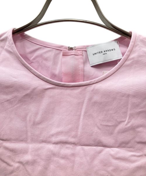 UNITED ARROWS TOKYO（ユナイテッドアローズトウキョウ）UNITED ARROWS TOKYO (ユナイテッドアローズトウキョウ) タック パフスリーブ ブラウス ピンク サイズ:FREEの古着・服飾アイテム
