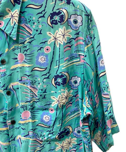 reyn spooner（レイン スプナー）reyn spooner (レイン スプナー) 80's総柄レーヨンシャツ グリーン サイズ:Lの古着・服飾アイテム