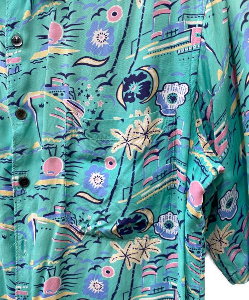 reyn spooner（レイン スプナー）reyn spooner (レイン スプナー) 80's総柄レーヨンシャツ グリーン サイズ:Lの古着・服飾アイテム