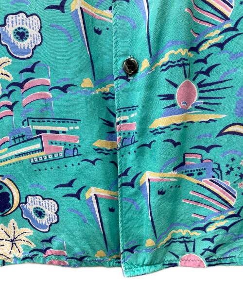 reyn spooner（レイン スプナー）reyn spooner (レイン スプナー) 80's総柄レーヨンシャツ グリーン サイズ:Lの古着・服飾アイテム