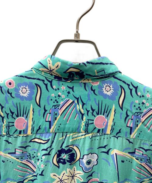 reyn spooner（レイン スプナー）reyn spooner (レイン スプナー) 80's総柄レーヨンシャツ グリーン サイズ:Lの古着・服飾アイテム