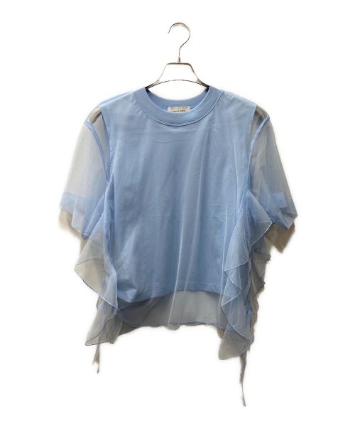 Adam et Rope（アダム エ ロペ）Adam et Rope (アダムエロペ) 洗える・サステナブル・追加ギャザーチュールトップス ブルー サイズ:FREEの古着・服飾アイテム