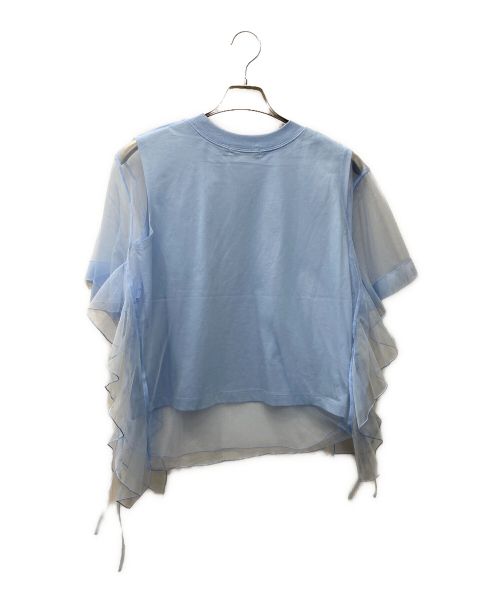 Adam et Rope（アダム エ ロペ）Adam et Rope (アダムエロペ) 洗える・サステナブル・追加ギャザーチュールトップス ブルー サイズ:FREEの古着・服飾アイテム