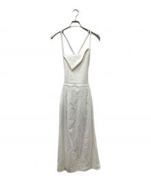 LE CIEL BLEU（ルシェルブルー）の古着「Apron Maxi Dressキャミソールワンピース」｜ホワイト