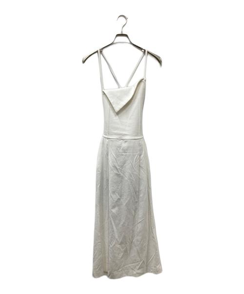 LE CIEL BLEU（ルシェルブルー）LE CIEL BLEU (ルシェルブルー) Apron Maxi Dressキャミソールワンピース ホワイト サイズ:SIZE 36の古着・服飾アイテム