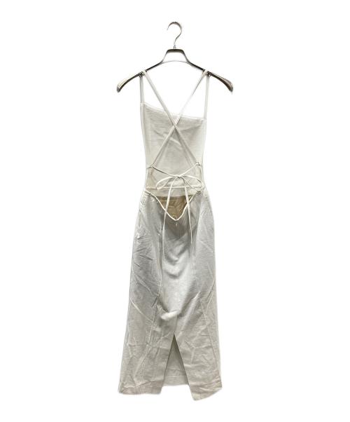 LE CIEL BLEU（ルシェルブルー）LE CIEL BLEU (ルシェルブルー) Apron Maxi Dressキャミソールワンピース ホワイト サイズ:SIZE 36の古着・服飾アイテム