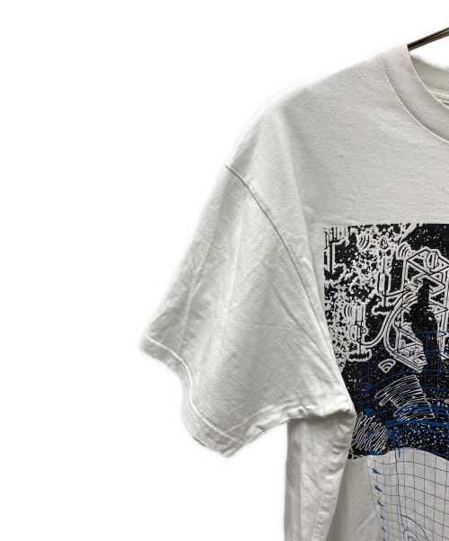C.E（シーイー）C.E (シーイー キャブエンプト) プリントTシャツ ホワイト×ブルー サイズ:Lの古着・服飾アイテム