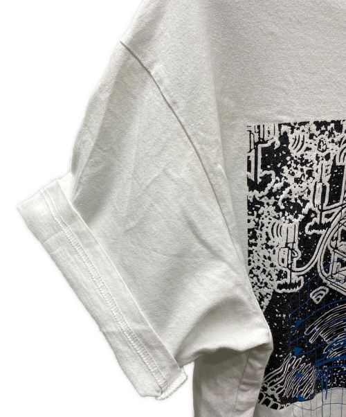 C.E（シーイー）C.E (シーイー キャブエンプト) プリントTシャツ ホワイト×ブルー サイズ:Lの古着・服飾アイテム