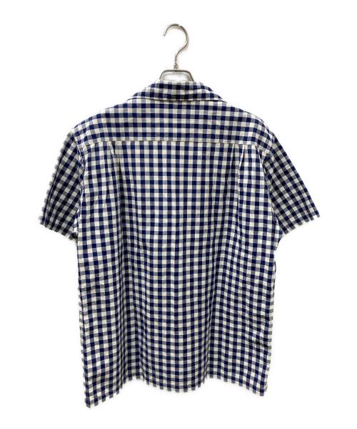 HONEY FITZ（ハニーフィッツ）HONEY FITZ (ハニーフィッツ) チェックオープンカラーシャツ ネイビー×ホワイト サイズ:Lの古着・服飾アイテム