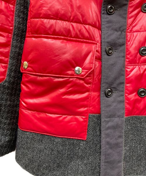 COMME des GARCONS JUNYA WATANABE MAN（コム デ ギャルソン ジュンヤ ワタナベ マン）COMME des GARCONS JUNYA WATANABE MAN (コム デ ギャルソン ジュンヤ ワタナベ マン) 切替中綿テーラードジャケット レーシングジャケット グレー×レッド サイズ:XSの古着・服飾アイテム