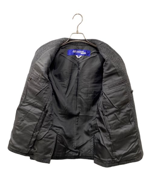 COMME des GARCONS JUNYA WATANABE MAN（コム デ ギャルソン ジュンヤ ワタナベ マン）COMME des GARCONS JUNYA WATANABE MAN (コム デ ギャルソン ジュンヤ ワタナベ マン) 切替中綿テーラードジャケット レーシングジャケット グレー×レッド サイズ:XSの古着・服飾アイテム