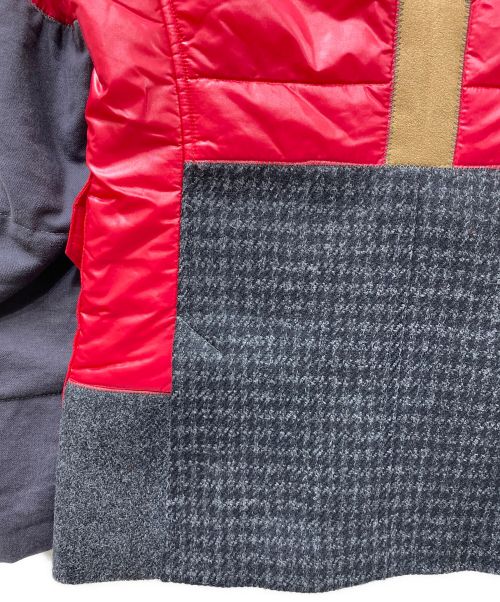 COMME des GARCONS JUNYA WATANABE MAN（コム デ ギャルソン ジュンヤ ワタナベ マン）COMME des GARCONS JUNYA WATANABE MAN (コム デ ギャルソン ジュンヤ ワタナベ マン) 切替中綿テーラードジャケット レーシングジャケット グレー×レッド サイズ:XSの古着・服飾アイテム