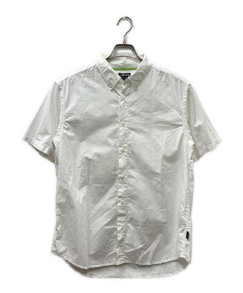 stussy（ステューシー）stussy (ステューシー) ロゴボタン シャツ ホワイト サイズ:Lの古着・服飾アイテム