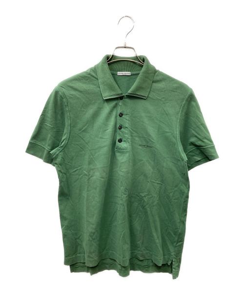 STONE ISLAND（ストーンアイランド）STONE ISLAND (ストーンアイランド) ロゴプリントポロシャツ グリーン サイズ:XLの古着・服飾アイテム