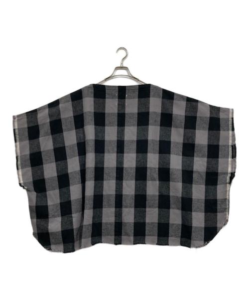 TAKAHIROMIYASHITA TheSoloIst.（タカヒロミヤシタ ザソロイスト）TAKAHIROMIYASHITA TheSoloIst. (タカヒロミヤシタ ザソロイスト) poncho shirt ブラック×グレー サイズ:46の古着・服飾アイテム