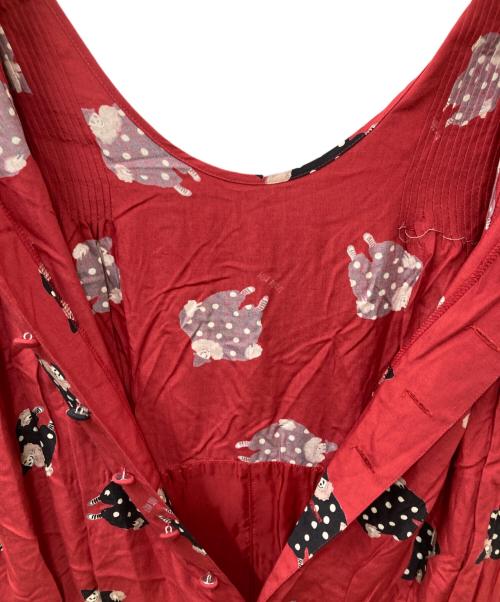 PINK HOUSE（ピンクハウス）PINK HOUSE (ピンクハウス) ブラウスワンピース レッド サイズ:Freeの古着・服飾アイテム