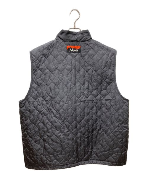 KEBOZ（ケボズ）KEBOZ (ケボズ) NANGA (ナンガ) REVERSIBLE DOWN VEST ブラック×グレー サイズ:Mの古着・服飾アイテム