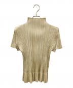 PLEATS PLEASEプリーツプリーズ）の古着「プリーツブラウス カットソ」｜ベージュ