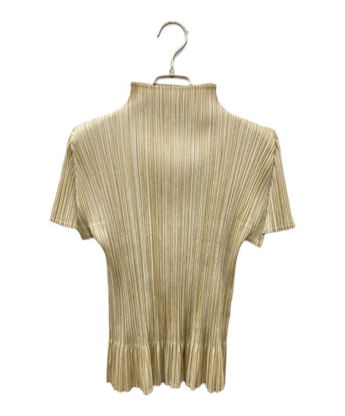 PLEATS PLEASE（プリーツプリーズ）PLEATS PLEASE (プリーツプリーズ) プリーツブラウス カットソ ベージュ サイズ:3の古着・服飾アイテム
