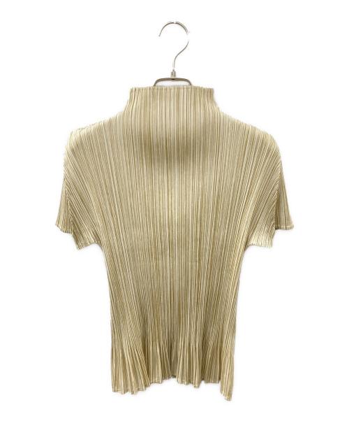 PLEATS PLEASE（プリーツプリーズ）PLEATS PLEASE (プリーツプリーズ) プリーツブラウス カットソ ベージュ サイズ:3の古着・服飾アイテム