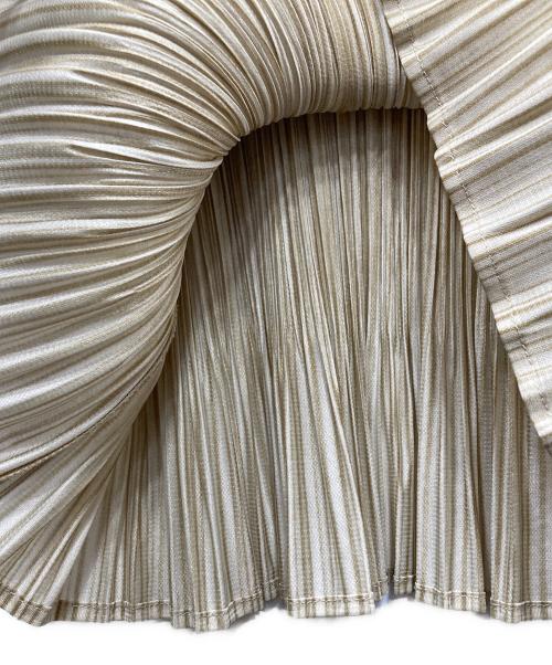 PLEATS PLEASE（プリーツプリーズ）PLEATS PLEASE (プリーツプリーズ) プリーツブラウス カットソ ベージュ サイズ:3の古着・服飾アイテム