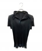 PLEATS PLEASEプリーツプリーズ）の古着「プリーツブラウス カットソー」｜ブラック