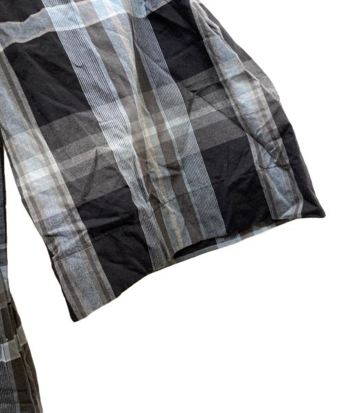 Ujoh（ウジョー）Ujoh (ウジョー) チェックシャツワンピース グレー×ブルー サイズ:2の古着・服飾アイテム