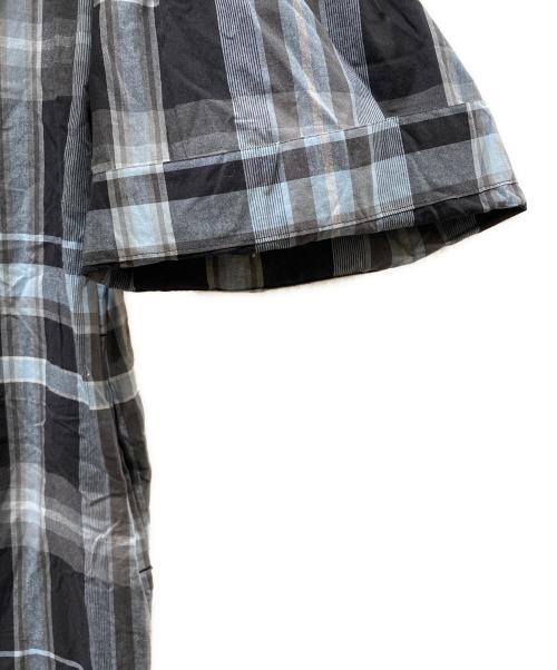 Ujoh（ウジョー）Ujoh (ウジョー) チェックシャツワンピース グレー×ブルー サイズ:2の古着・服飾アイテム