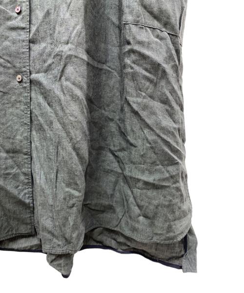 ticca（ティッカ）ticca (ティッカ) フレンチスリーブリネンワンピース グリーン サイズ:FREEの古着・服飾アイテム