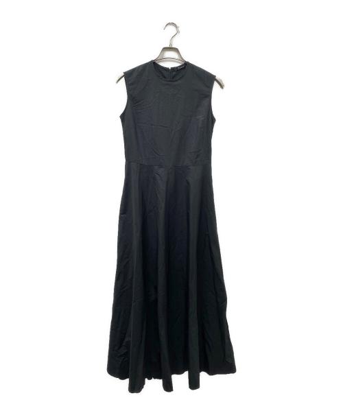 edition（エディション）edition (エディション) SUPIMA TYPEWRITER コットン ノースリーブワンピース ブラック サイズ:FREEの古着・服飾アイテム