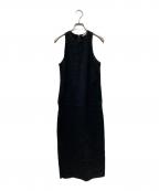 BACCAバッカ）の古着「コットンピケ タンクトップドレス ノースリーブワンピース」｜ブラック