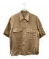 AURALEE（オーラリー）の古着「LINEN SILK SUMMER TWEED HALF SLEEVED SHIRTS」｜ブラウン