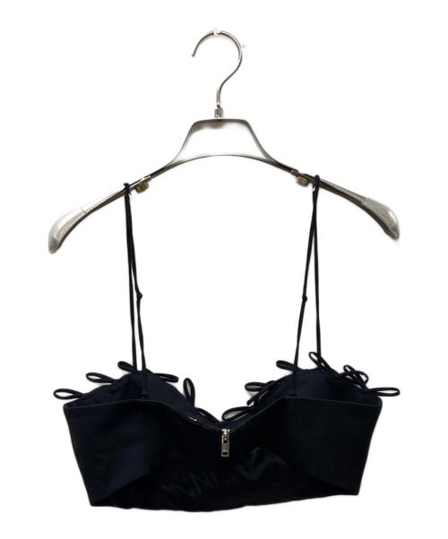 GANNI（ガニー）Ganni (ガニー) メランジスリーブレストップ ブラック サイズ:34の古着・服飾アイテム