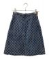 GUCCI (グッチ) GG柄 エコウォッシュオーガニックデニムスカート インディゴ×ブラウン サイズ:36：47000円