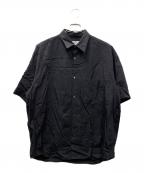 Graphpaper×THOMAS MASONグラフペーパー×トーマスメイソン）の古着「THOMASMASON for GP S/S Oversized RegularCollar SH」｜ブラック
