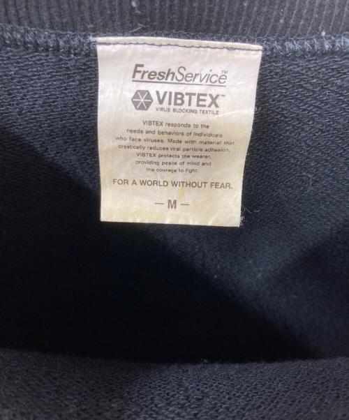 FreshService（フレッシュサービス）FreshService (フレッシュサービス) VIBTEX for FreshService SWEAT CREW NECK PULLOVER ブラック サイズ:Mの古着・服飾アイテム