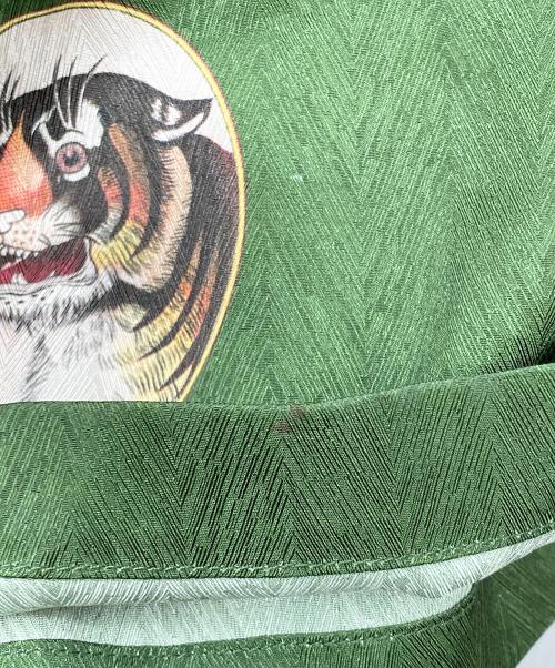 MUKZIN（ムクジン）MUKZIN (ムクジン) オープンカラーシャツ グリーン×ブラック サイズ:SIZE Sの古着・服飾アイテム