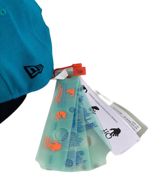 New Era（ニューエラ）New Era (ニューエラ) OFFWHITE (オフホワイト) MLB MIAMI MARLINS CAP キャップ ブラック×ブルー サイズ:7 3/8の古着・服飾アイテム