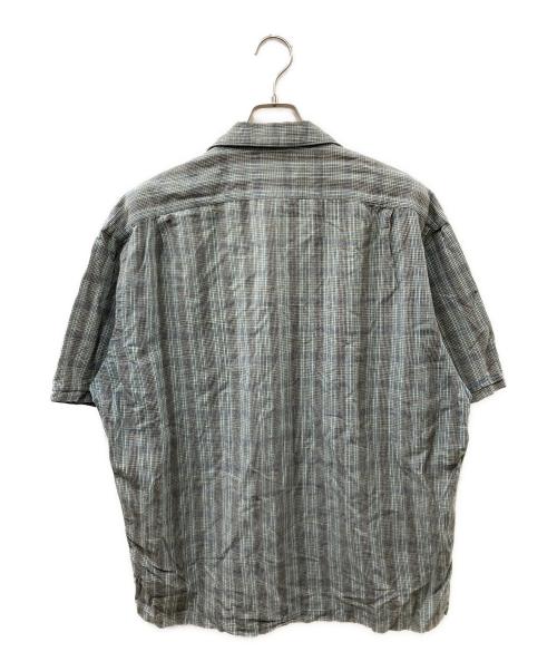 RRL（ダブルアールエル）RRL (ダブルアールエル) チェックオープンカラーシャツ グレー サイズ:Lの古着・服飾アイテム